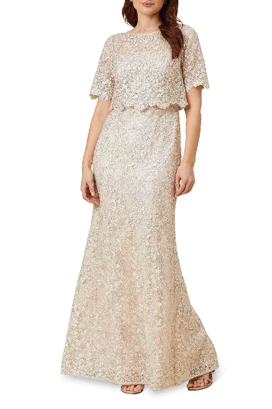 Formal Dress for International EventsAdrianna Papell AP1E210399 P - Floral Lace A-Line Formal Gown