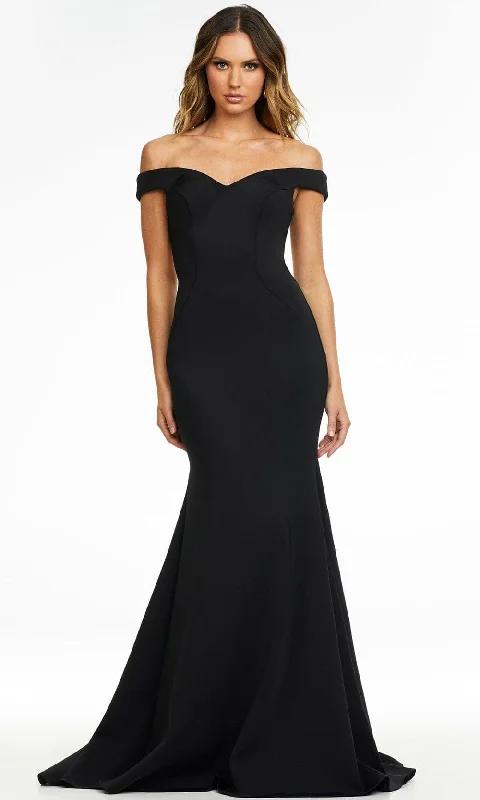 Formal Dress Shops in New YorkAshley Lauren - 11118 Cross Strap Back Long Gown