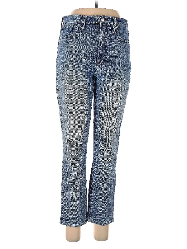 women's denim jeans with zippersMid-Rise Straight-leg Jeans in Medium Wash