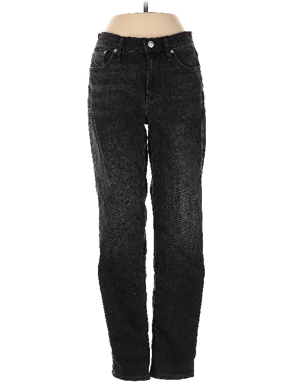 women's relaxed-fit denim jeansMid-Rise Straight-leg Jeans in Dark Wash