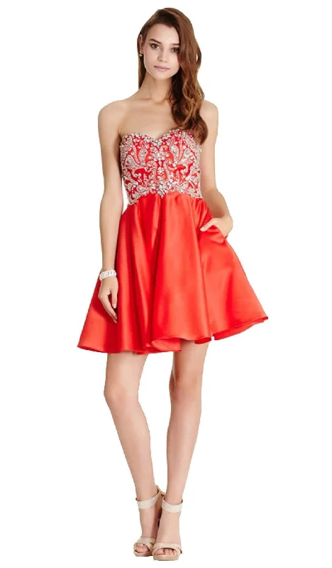 stylish party dressesAspeed Design - Strapless A-line Homecoming Dress