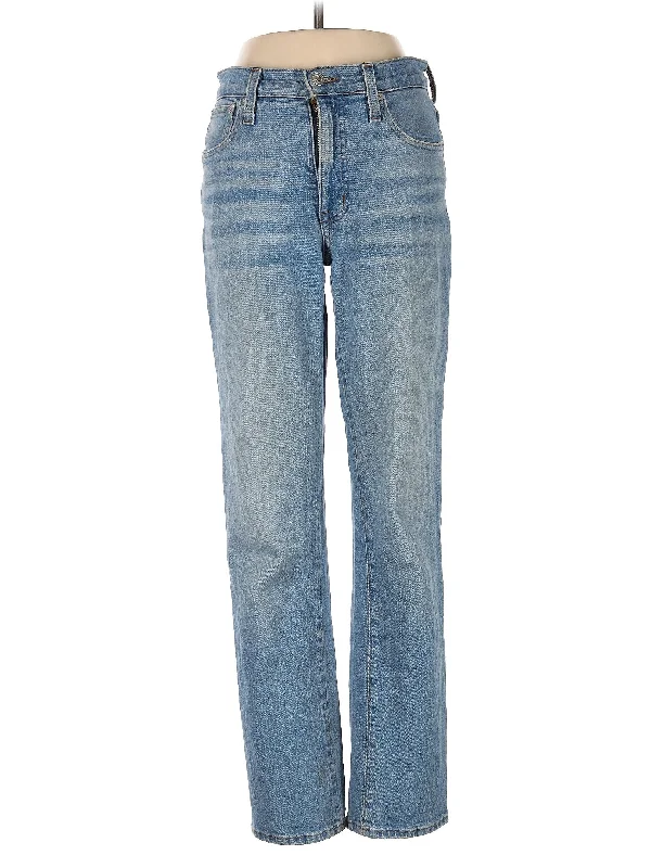 women's denim jeans for autumnMid-Rise Straight-leg Jeans in Light Wash