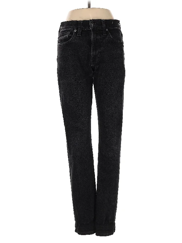 women's denim jeans with stretch fabricHigh-Rise Straight-leg Jeans in Dark Wash