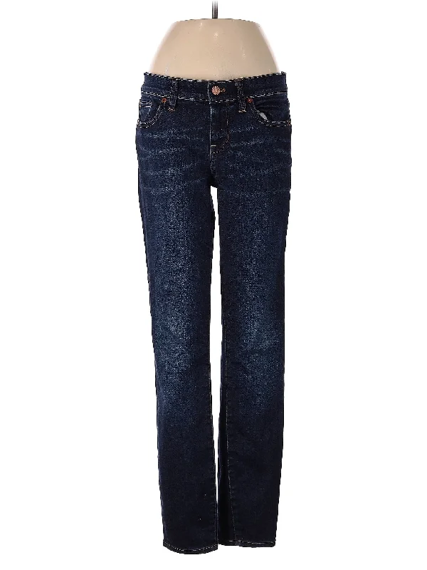 women's denim jeans with rhinestonesMid-Rise Bootleg Jeans in Dark Wash