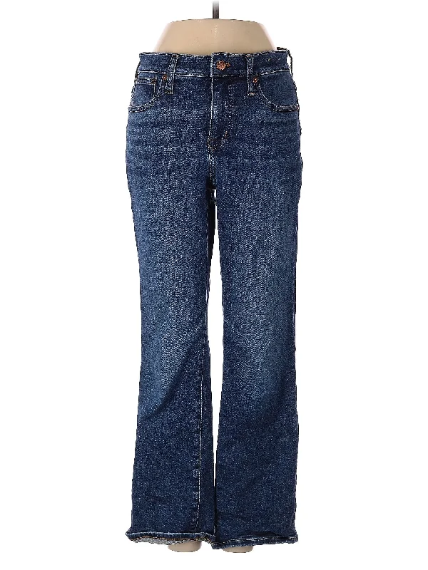 women's ankle-length denim jeansHigh-Rise Bootleg Jeans in Medium Wash