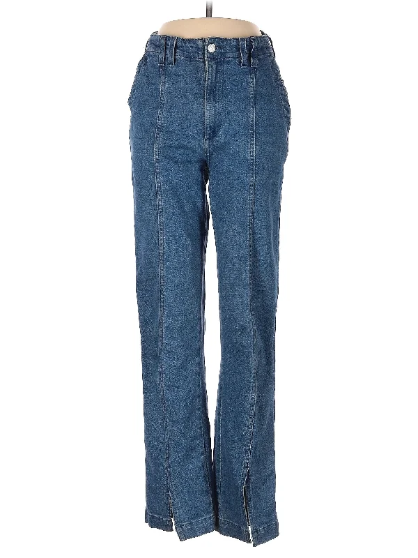 women's denim jeans with zipper-fly closureHigh-Rise Wide-leg Jeans