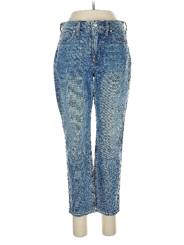 women's denim jeans for a stylish outfitHigh-Rise Straight-leg Jeans in Medium Wash