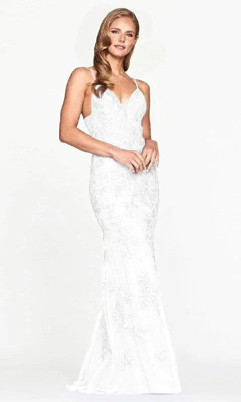 Formal Dress for Masquerade BallsFaviana - S10509 Beaded Applique Mermaid Gown