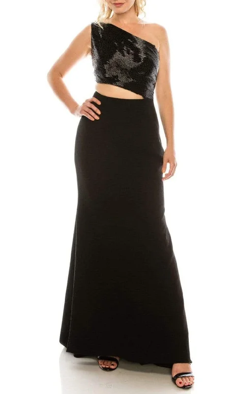 Formal Dress for Religious CeremoniesCarmen Marc Valvo - 17676 Asymmetric Beaded Crepe Gown