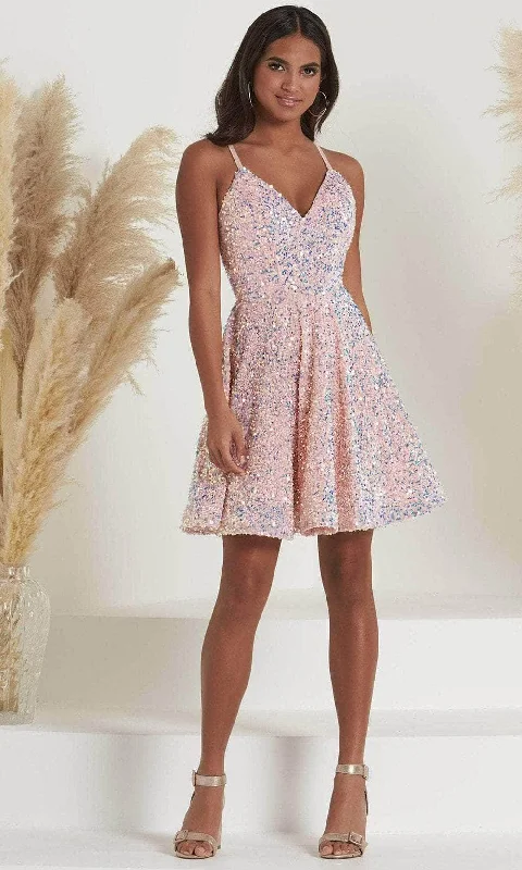 pastel party dressesTiffany Homecoming 27350 - Sequined A-Line Dress