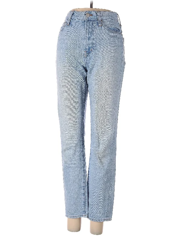 women's denim jeans with functional pocketsMid-Rise Straight-leg Jeans in Light Wash