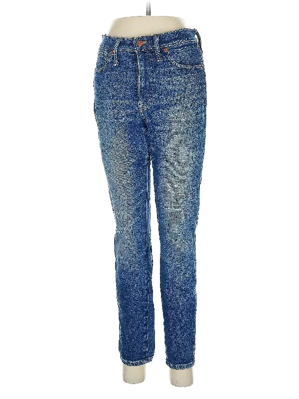 women's cropped denim jeansMid-Rise Straight-leg Jeans in Medium Wash