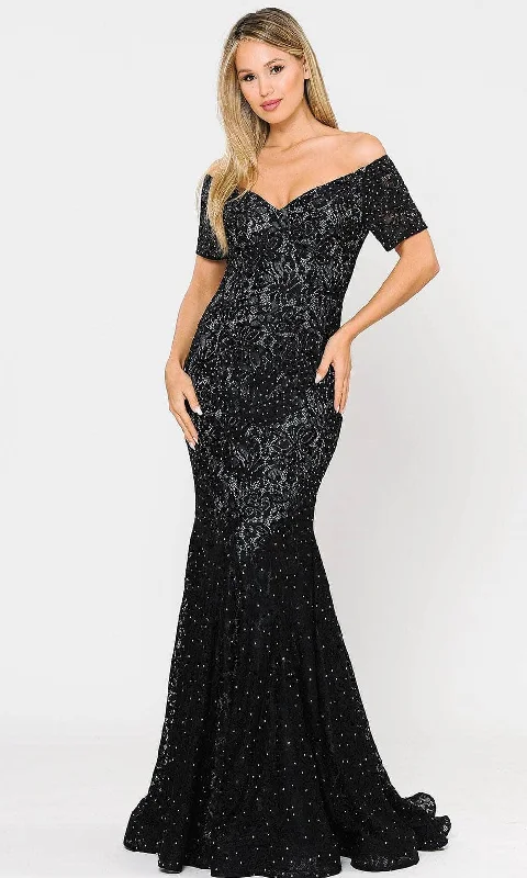 Formal Dress for Corporate AwardsPoly USA 8596 - Off-shoulder Sweetheart Neckline Long Gown