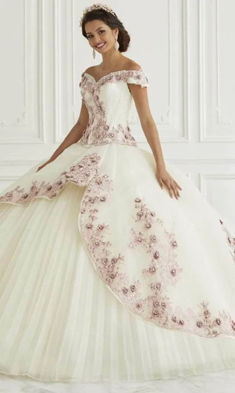 Formal Dress for PromsLA Glitter - 24092 Off Shoulder Floral Ballgown