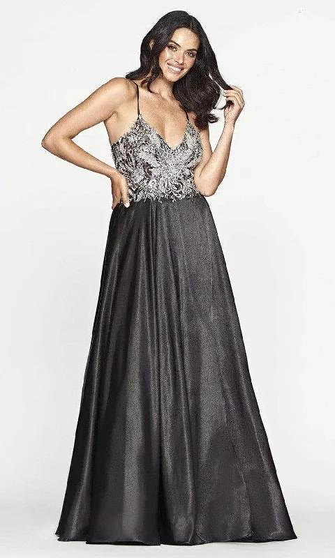 Formal Dress for Winter Formal EventsFaviana - S10537 Lace Styled A-Line Gown