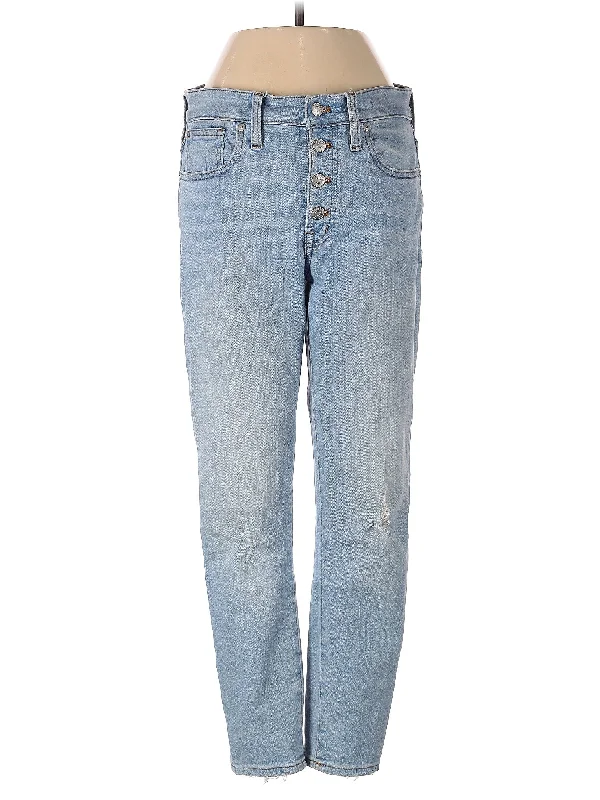 women's denim jeans with distressed back pocketsMid-Rise Boyjeans Jeans in Light Wash