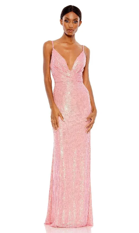 Formal Dress for Awards CeremoniesIeena Duggal - 26945 Plunging Tiny Sequined Long Gown