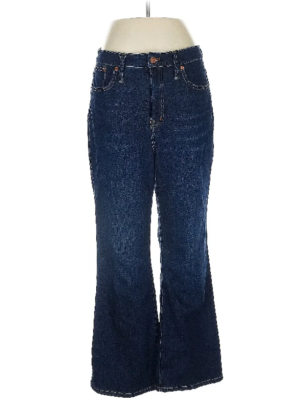 women's denim jeans for pear-shaped bodiesHigh-Rise Flare Jeans in Dark Wash