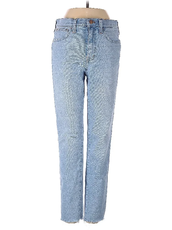 women's denim jeans for a chic appearanceMid-Rise Straight-leg Jeans in Light Wash