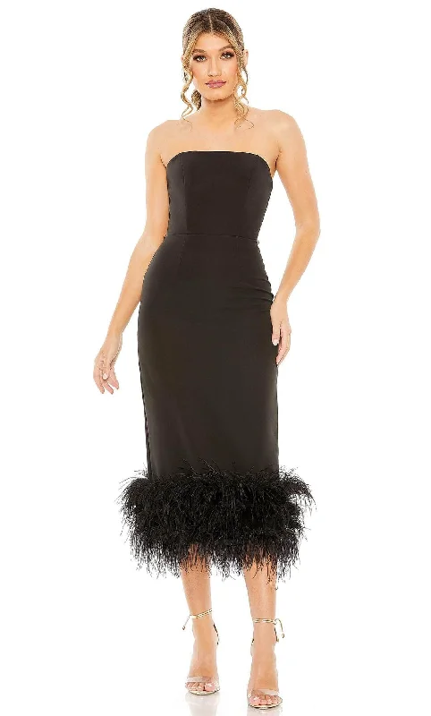 mermaid party dressesMac Duggal 11629 - Feather Trim Sheath Homecoming Dress