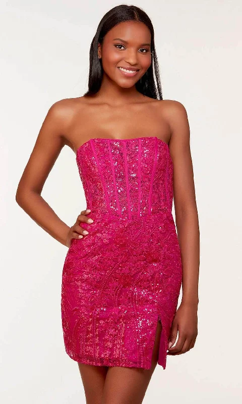 homecoming party dressesAlyce Paris 4616 - Sequin Corset Homecoming Dress