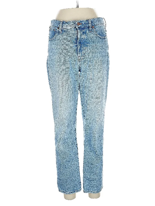 women's denim jeans for a cozy weekendHigh-Rise Straight-leg Jeans in Light Wash