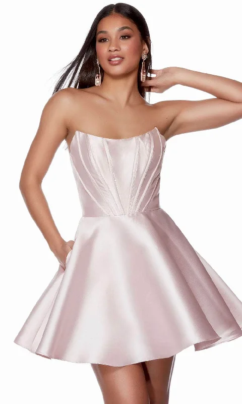 long party dressesAlyce Paris 3134 - Scoop Corset Homecoming Dress