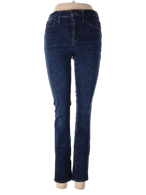 women's denim jeans with buttonsHigh-Rise Skinny Jeans in Dark Wash