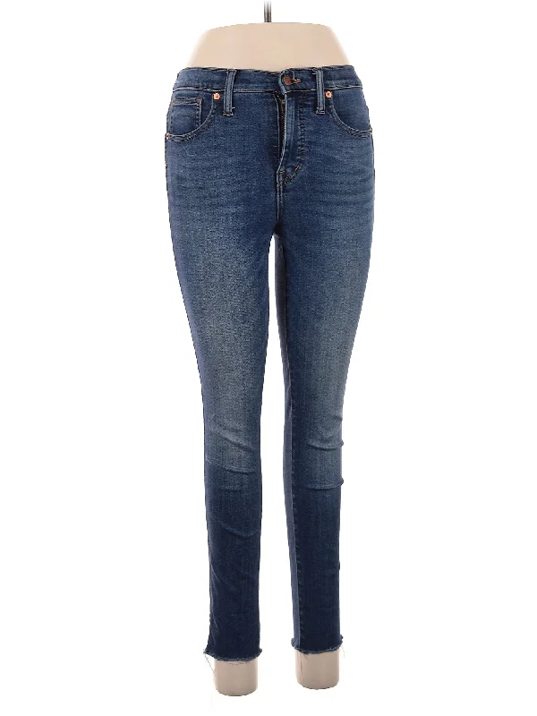 women's denim jeans with buttonsHigh-Rise Skinny Jeans in Dark Wash