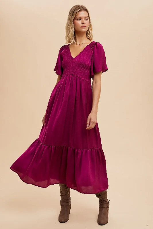 midi fit-and-flare dressesRosalyn modest midi dress