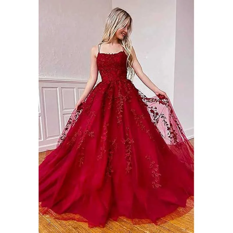 glamorous bohemian wedding dressesLace Prom Dresses Long Spaghetti Strap Wedding Guest Dress Wedding Gowns