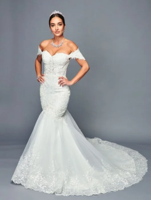 wedding dress try-onLA Merchandise LADK465 Sweetheart Off Shoulder Destination Wedding Gown