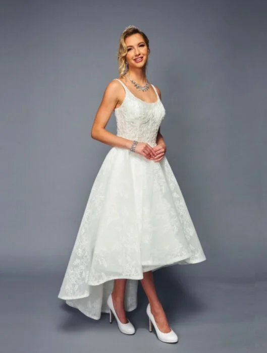 beaded wedding dressesLA Merchandise LADK473 High Low Wedding Dress