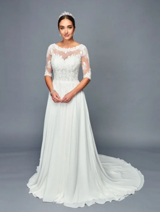 wedding dress shoppingLA Merchandise LADK468 A-line Court Train Wedding Chiffon Dress