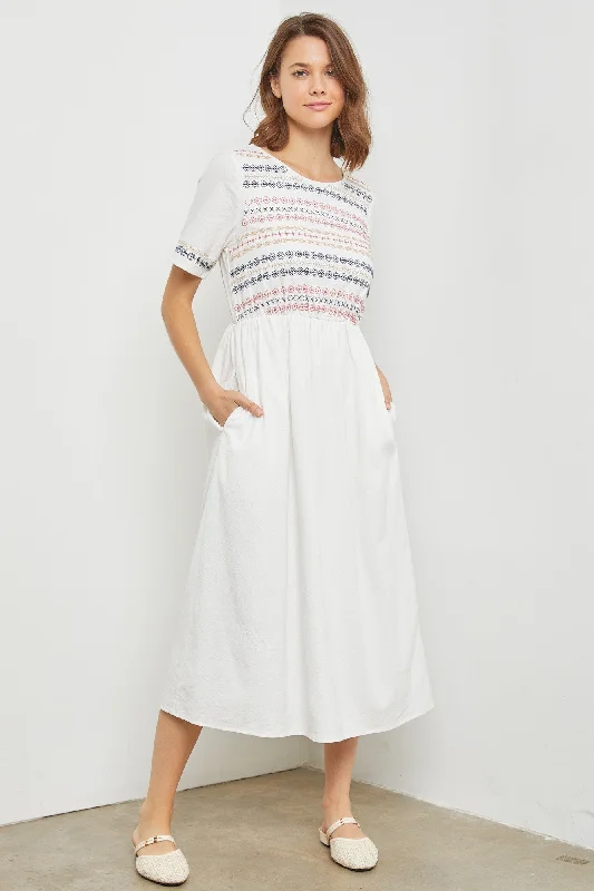 midi dresses with keyhole backsRylan modest midi dress