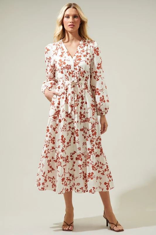 floral lace midi dressesSandy modest midi dress