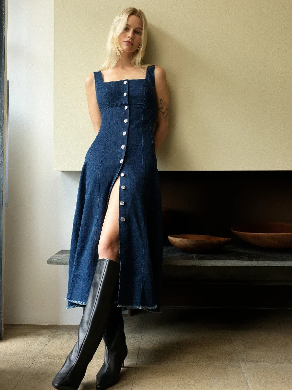 women's wrap dressesArywode Denim Dress