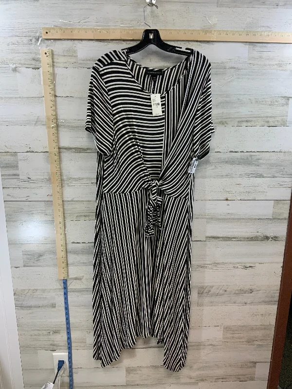 women's everyday dressesBlack & White Dress Casual Short Lane Bryant, Size 2x