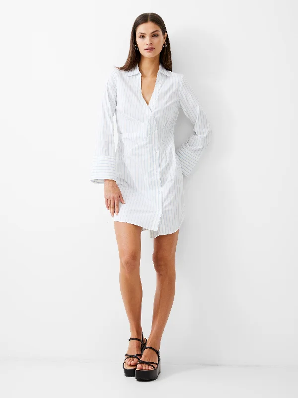 women's bridesmaid dressesIsabelle Striped Poplin Shirt Dress