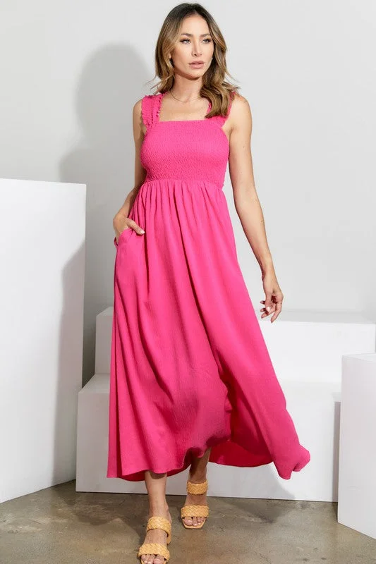 women's cotton dressesKenzie Hot Pink Dress