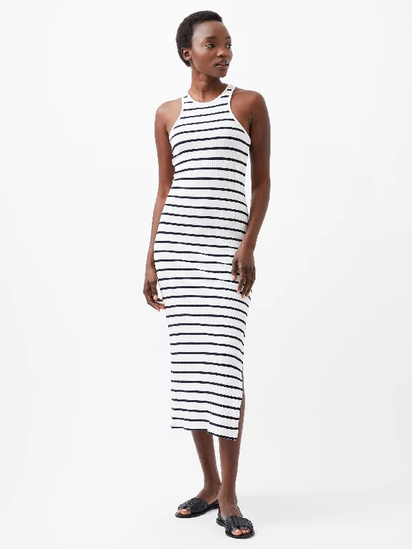 women's midi dressesTommy Rib Stripe Racer Back Dress